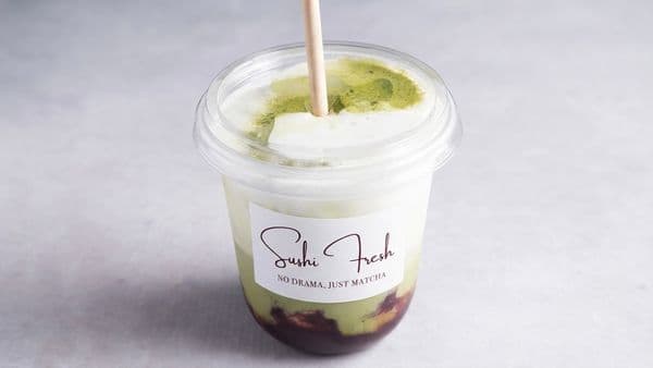Ice Matcha Raspberry Latte